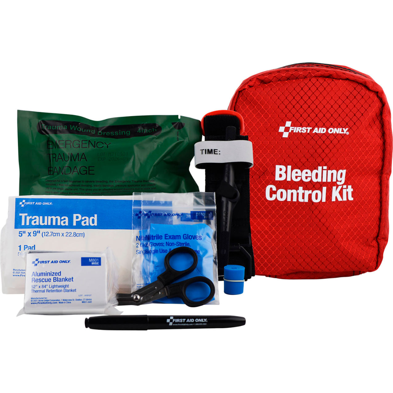 Bleeding Control Kit For Limb Wounds, 13 Pieces, Fabric Case