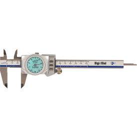 Digital Dial Face Caliper with Tolerance Mode, IP67, Range 0 - 6"/150mm