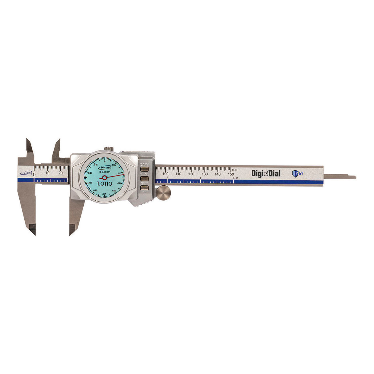 Digital Dial Face Caliper with Smart Wireless Output, IP67, Range 0 - 6"/150mm