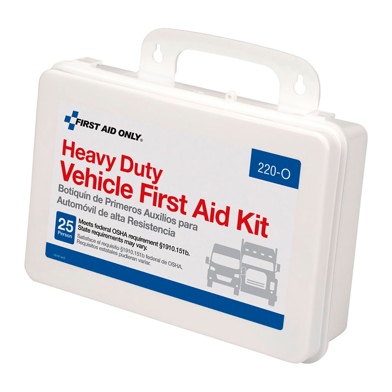 Vehicle First Aid Kit, 85 Pieces, Plastic Case