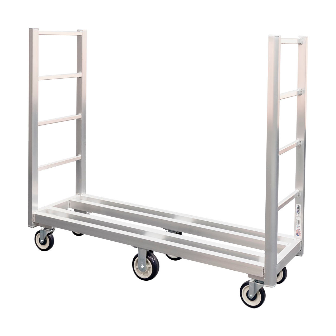HD U-Boat Stocking/Utility Truck, Aluminum, 60"L x 18"W, 1500 lb. Capacity