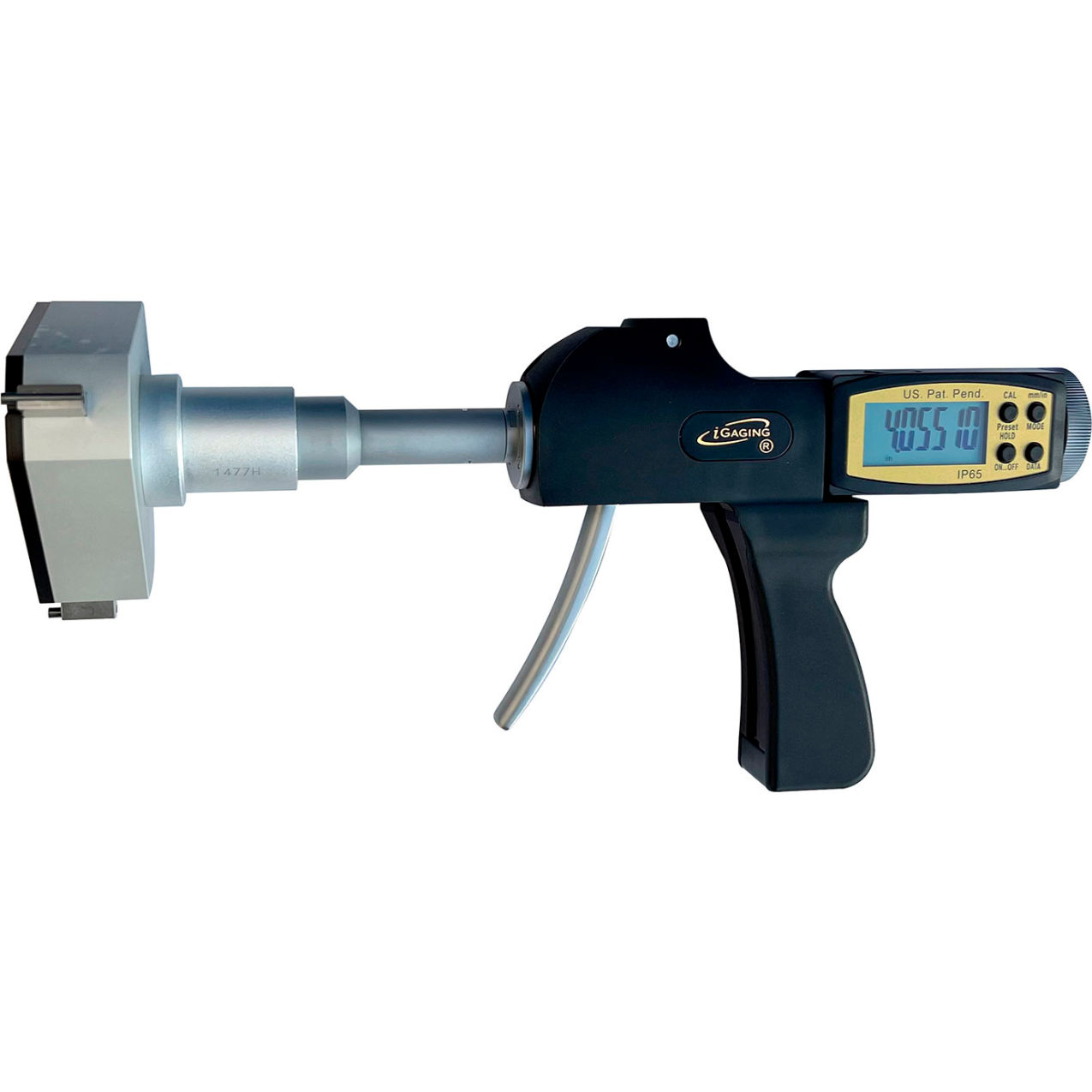 IP65 Digital Pistol Grip Tri-point Internal Micrometer Bore Gauge, 3.5 - 4.0" Range