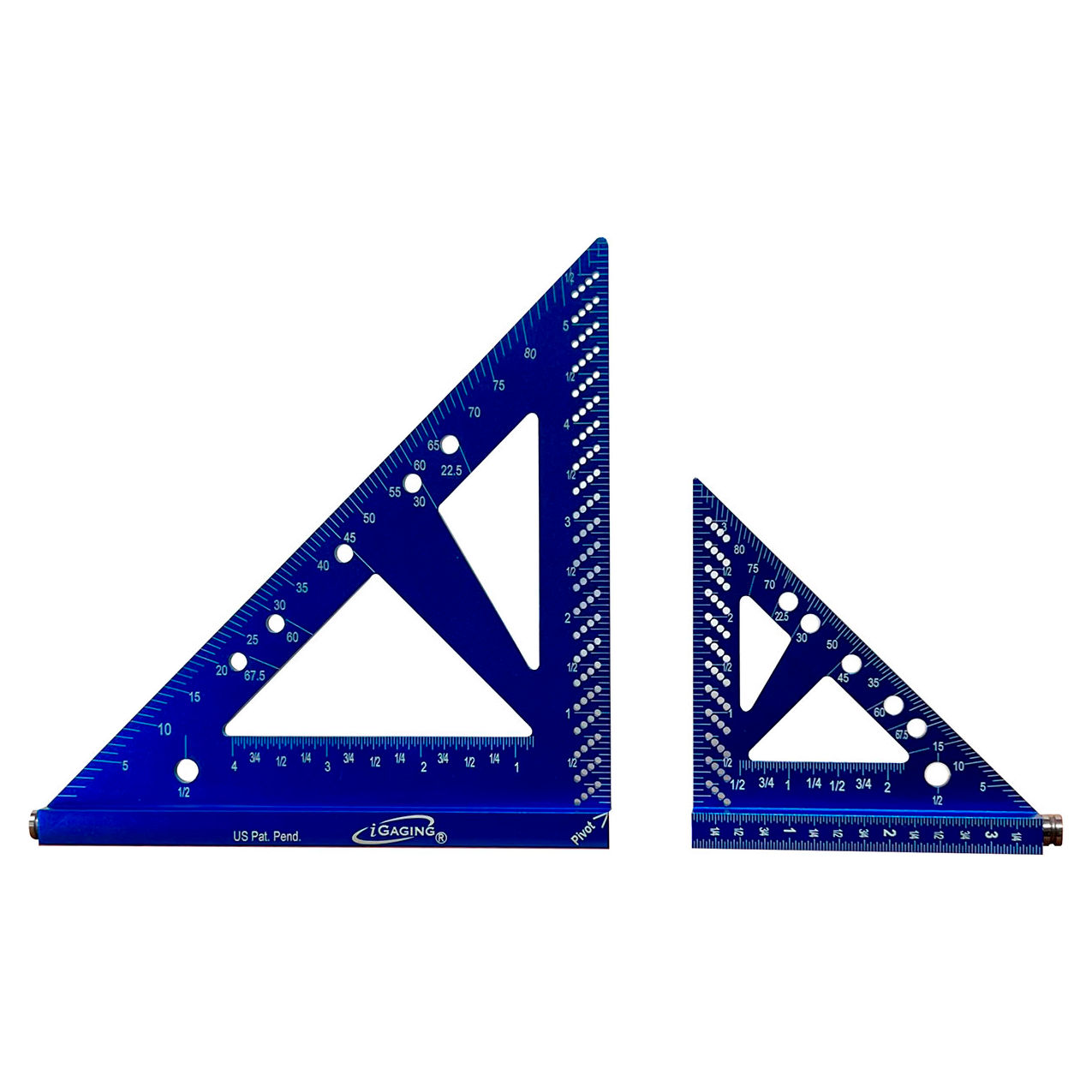 Bench Square 3" & 6" with Aluminum Base Blue Anodized