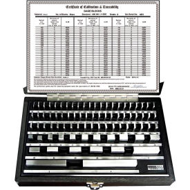 Gage Block Set, Grade 0, NIST Certified, 81 Pieces