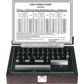 Gage Block Set, Grade 0, NIST Certified, 36 Pieces