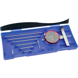 Depth Gauge, Black Dial Face, 4" Base, 0 - 22" Range