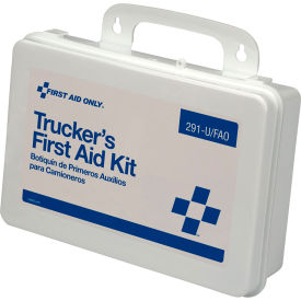 16 Unit Truckers First Aid Kit, 88 Pieces, Plastic Case