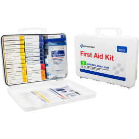 36 Unit Plastic Transportation First Aid Kit w/Grid Label, 221 Pieces