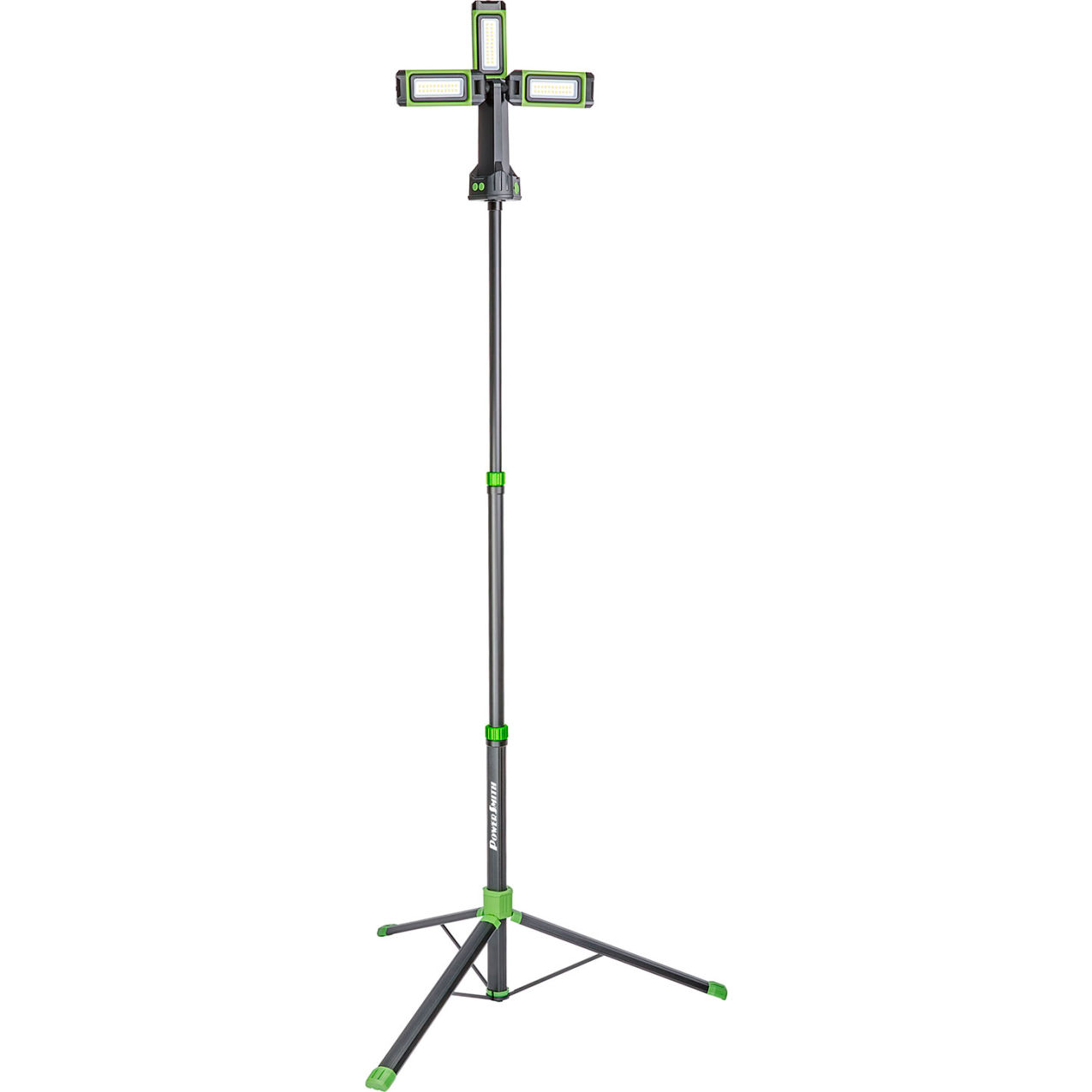 Rechargeable LED Worklight with Tripod, 4500 Lumens, Black/Green