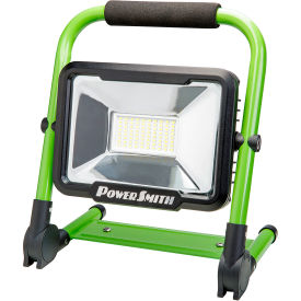 Foldable Rechargeable LED Work Light with Magnetic Base, 3000 Lumens, Black/Green