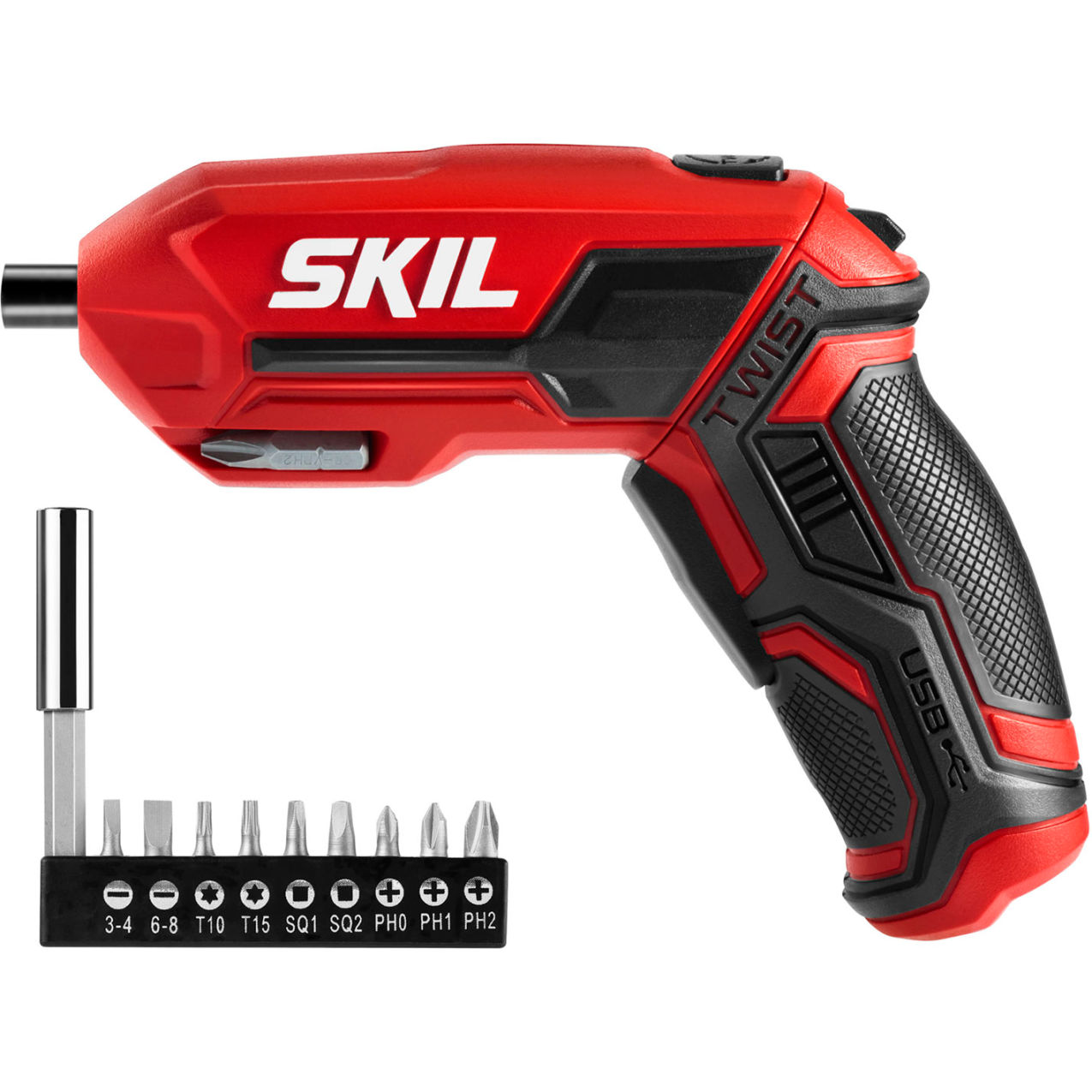 Rechargeable 4V Pivot Grip Screwdriver, 220 RPM