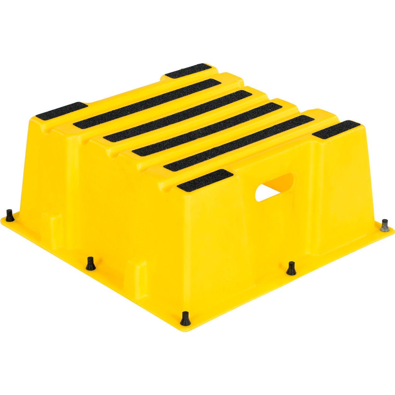1 Step Polyethylene Nestable Stool, 25"L x 25"W x 10-1/2"H, Yellow