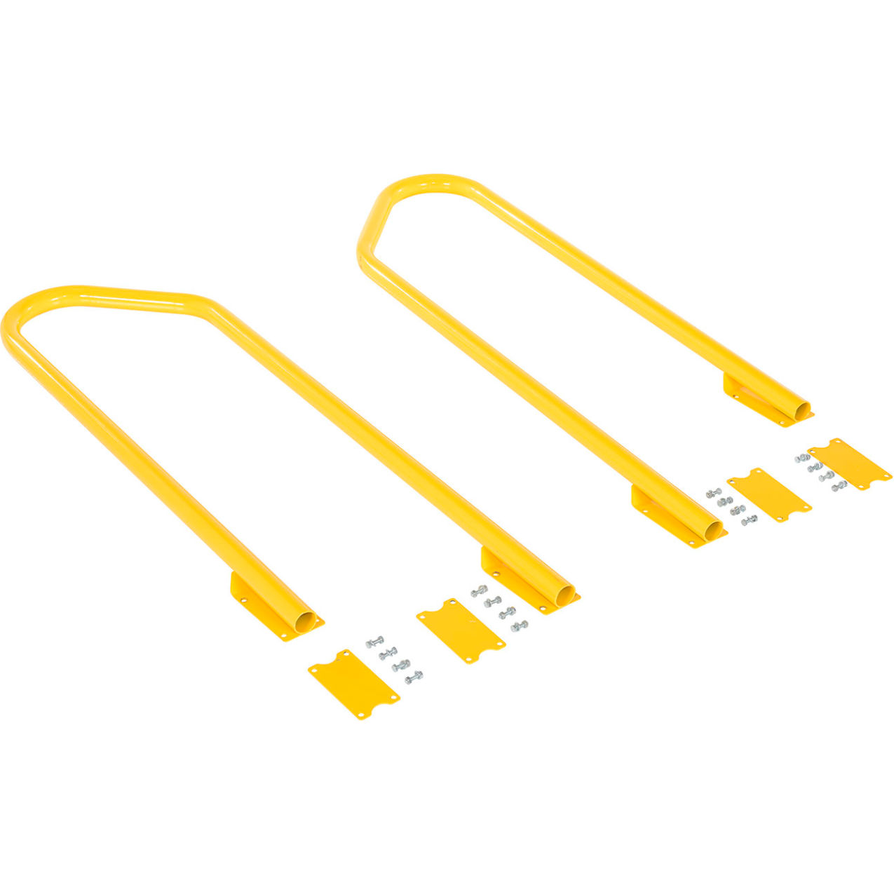 Retro Fit Handrail Kit For 2 Step Poly Stool Models, 17-1/4"L x 3-3/4"W x 53-1/16"H, Yellow