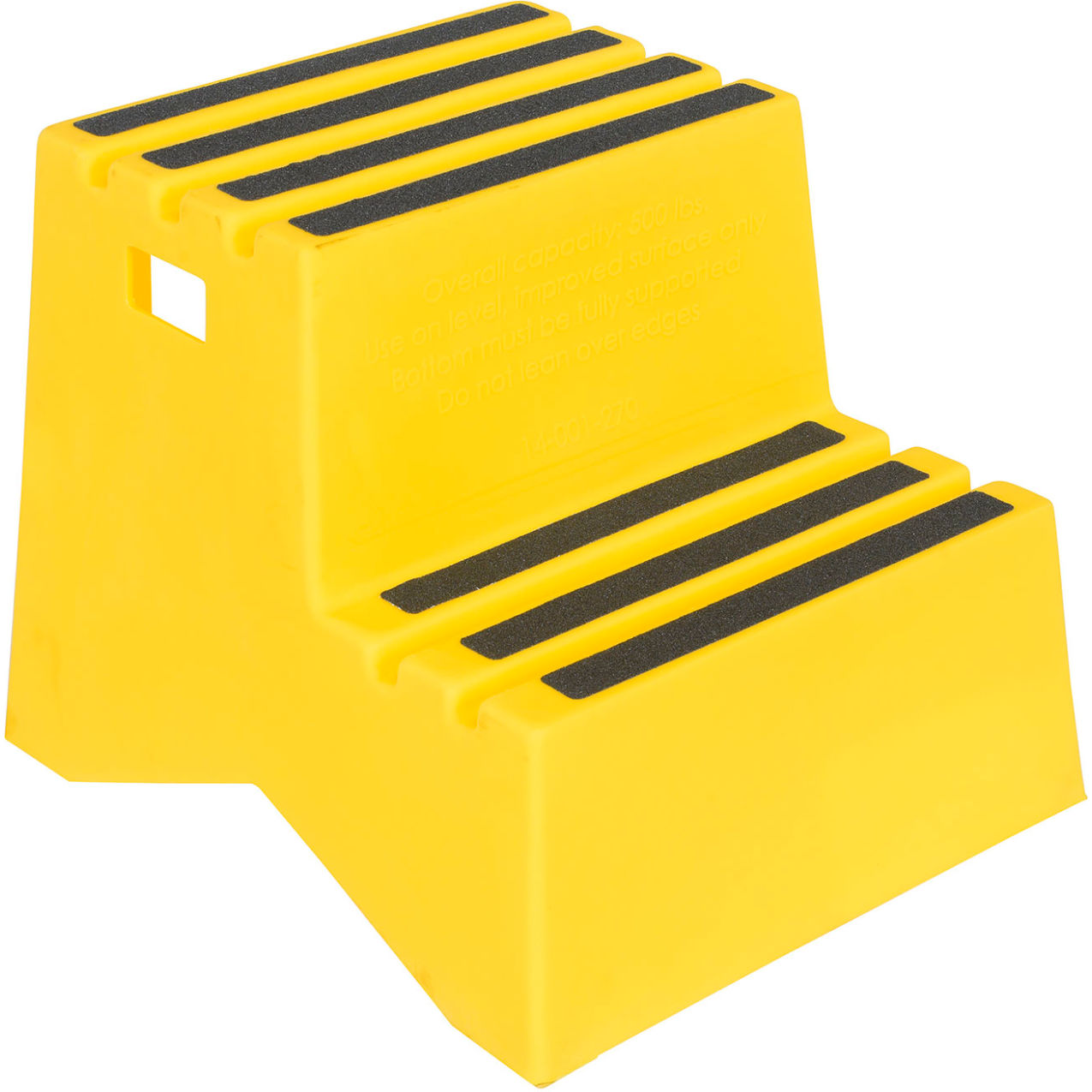 2 Step Polyethylene Stool, 24"L x 21"W x 19-1/2"H, Yellow