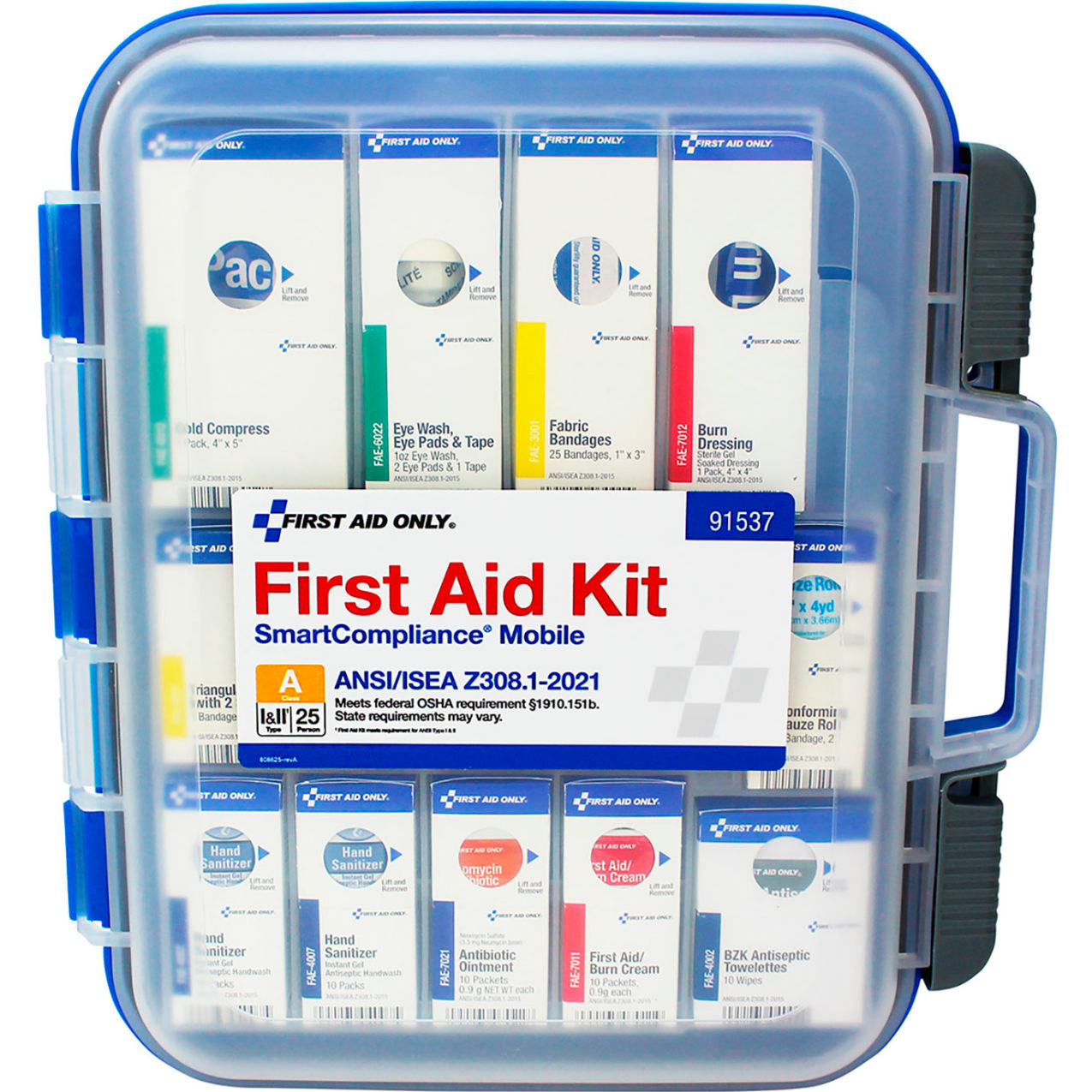 Medium SmartCompliance First Aid Kit Without Meds, 112 Pieces, Plastic Case