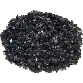 Premium Reflective Fire Glass, 1/4" Dia., Black, 10 lb. Bag