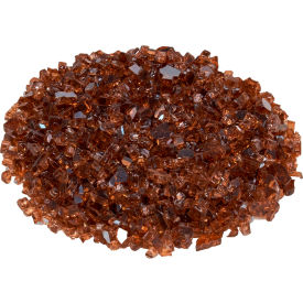 Premium Reflective Fire Glass, 1/4" Dia., Copper, 10 lb. Bag