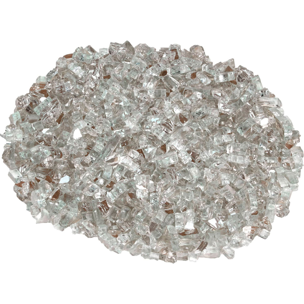 Premium Reflective Fire Glass, 1/4" Dia., Clear, 10 lb. Bag