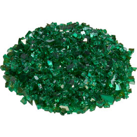 Premium Reflective Fire Glass, 1/4" Dia., Emerald, 10 lb. Bag