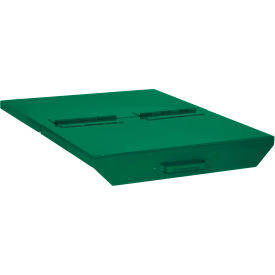 Hinged Lid For 1 Cu. Yd. Self Dumping Hopper, Dark Green
