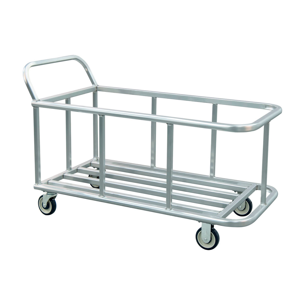 Heavy Duty Aluminum Double Universal Trash Can Cart, 1000 lb. Capacity