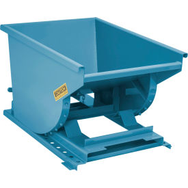 Heavy Duty Steel Self Dumping Forklift Hopper, 1/3 Cu. Yd., 6000 lb. Capacity, Blue