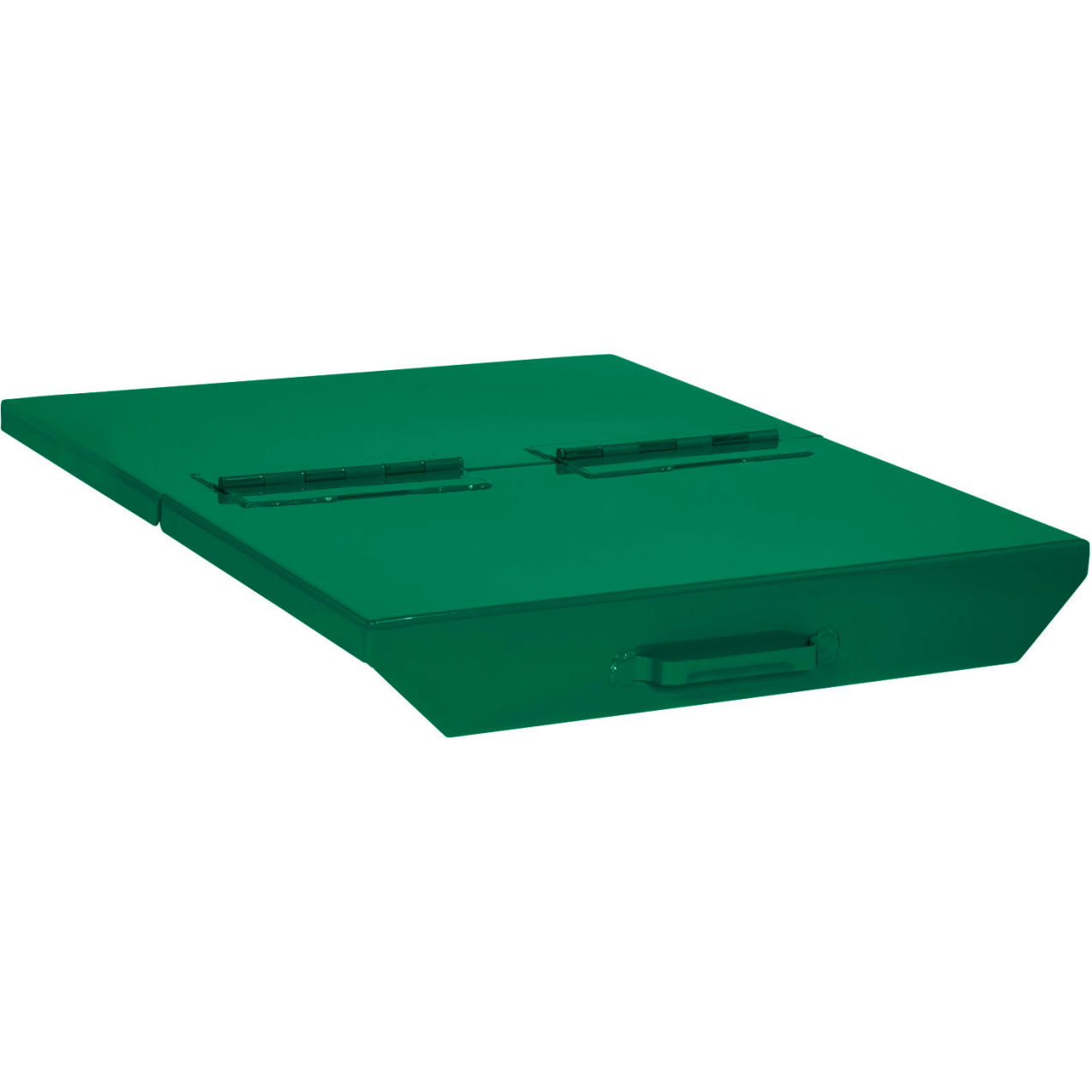 Hinged Lid For 2 Cu. Yd. Self Dumping Hopper, Dark Green