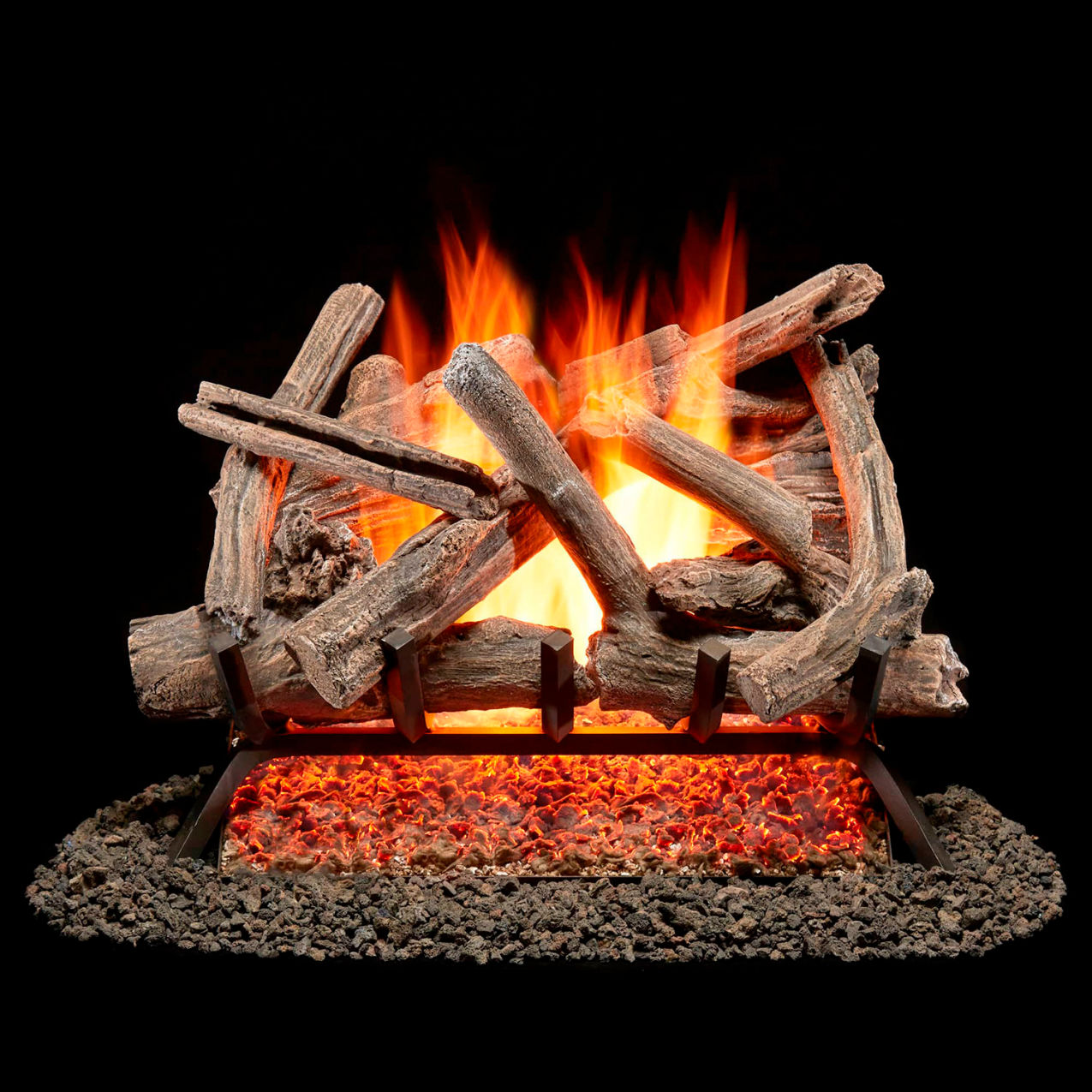 24" Vented Dual Fuel Fireplace Log Set, 55000 BTU, Drift Wood