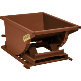 Heavy Duty Steel Self Dumping Forklift Hopper, 1/4 Cu. Yd., 6000 lb. Capacity, Brown