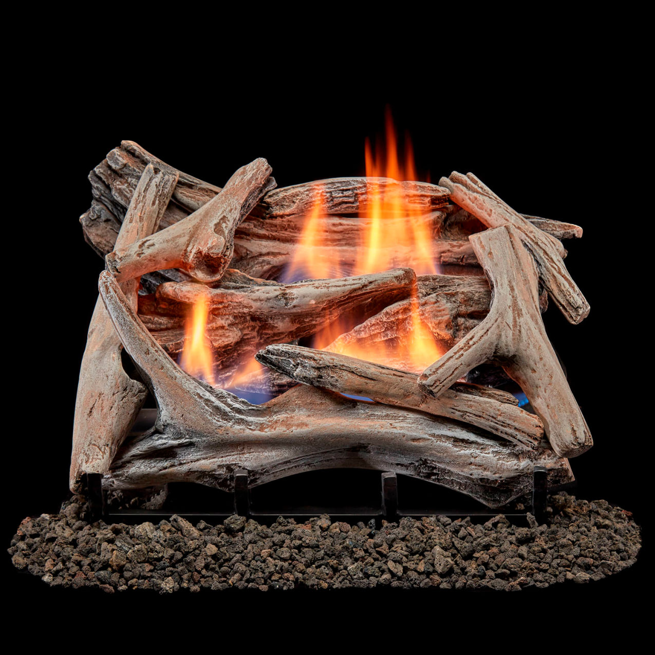 18" Vent Free Dual Fuel Gas Log Set, 30000 BTU, Drift Wood