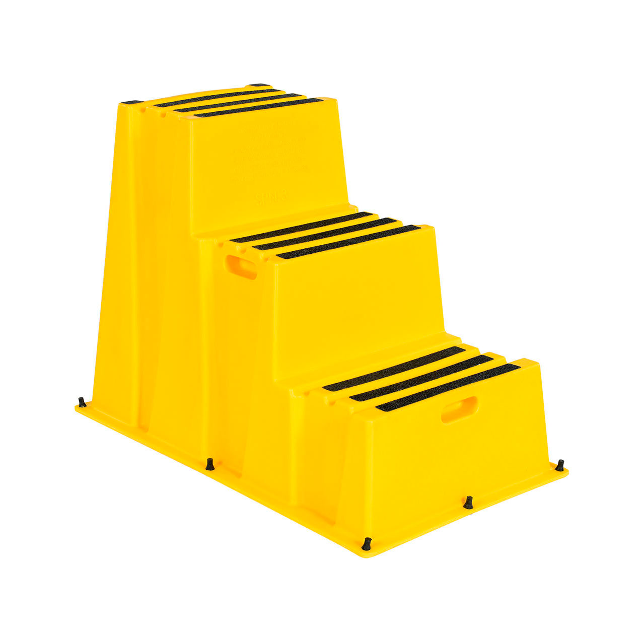 3 Step Polyethylene Nestable Stool, 42"L x 25"W x 30-1/2"H, Yellow