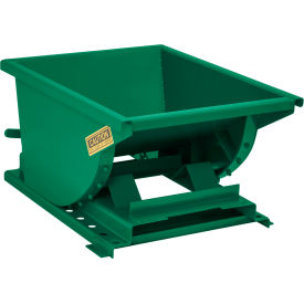 Heavy Duty Steel Self Dumping Forklift Hopper, 1/4 Cu. Yd., 6000 lb. Cap., Dark Green