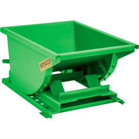 Heavy Duty Steel Self Dumping Forklift Hopper, 1/4 Cu. Yd., 6000 lb. Cap., Bright Green