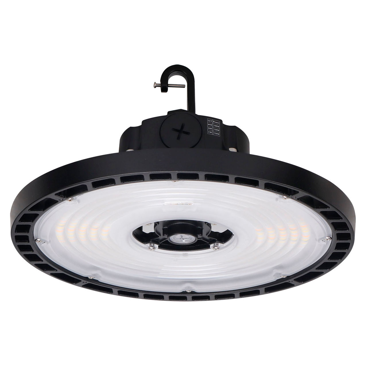 Commercial LED High Bay Light Fixture, 120-277V, 22000-21600 Lumens, 80 CRI, Black