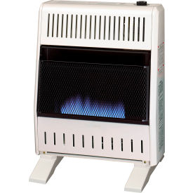 Heating Propane Ventless Blue Flame Heater W/ Base Feet, 20000 BTU, T-Stat Control