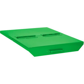 Hinged Lid For 3 Cu. Yd. Self Dumping Hopper, Bright Green