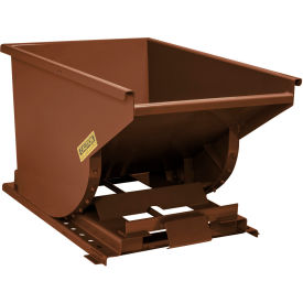 Steel Self Dumping Forklift Hopper with Bump Release, 1/3 Cu. Yd., 2000 lb. Cap., Brown