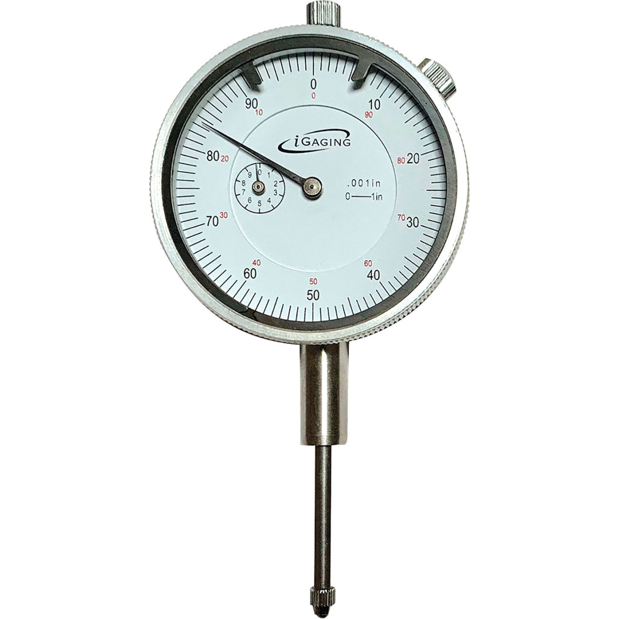Premium Dial Indicator, 0 - 1"/0.001", White Dial Face