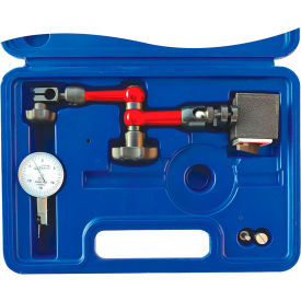2" Universal Mini Magnetic Base, Adjustable Arm, .030 Test Indicator, Blue Case Set
