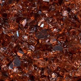 Classic Fire Glass, 1/4" Dia., Copper, 10 lb. Bag