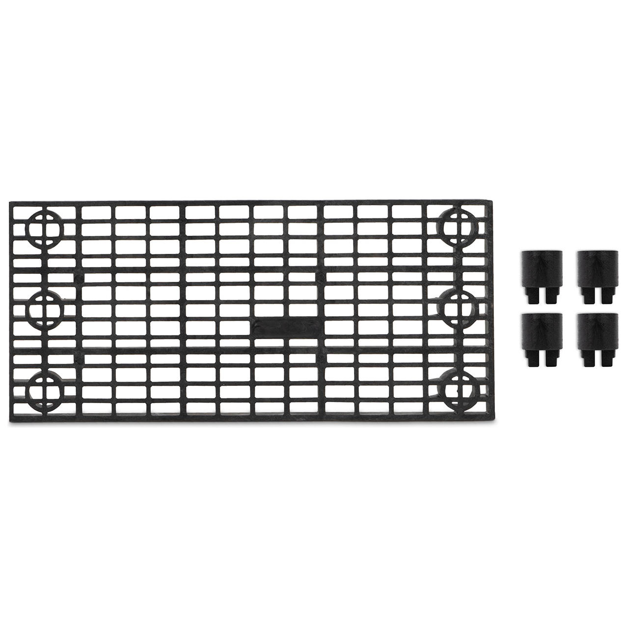 Stackable Work Platform Add-On Unit with 4 Stackers, 36"L x 16"W x 2-5/8"H, Black