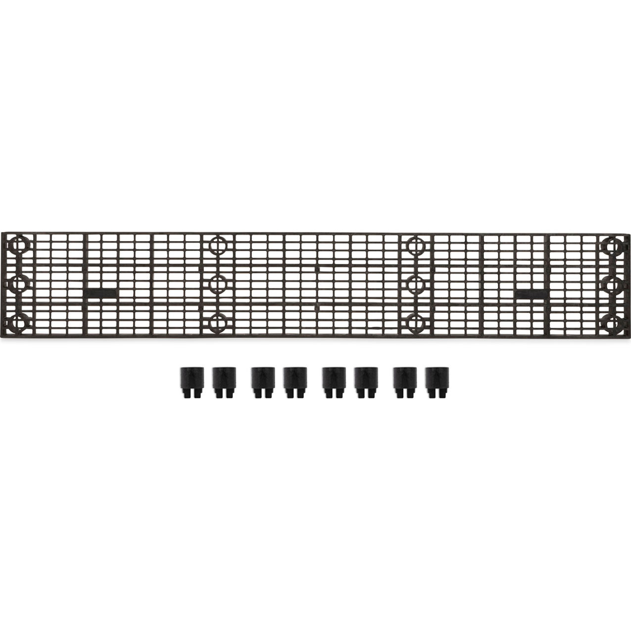 Stackable Work Platform Add-On Unit with 8 Stackers, 96"L x 16"W x 2-5/8"H, Black