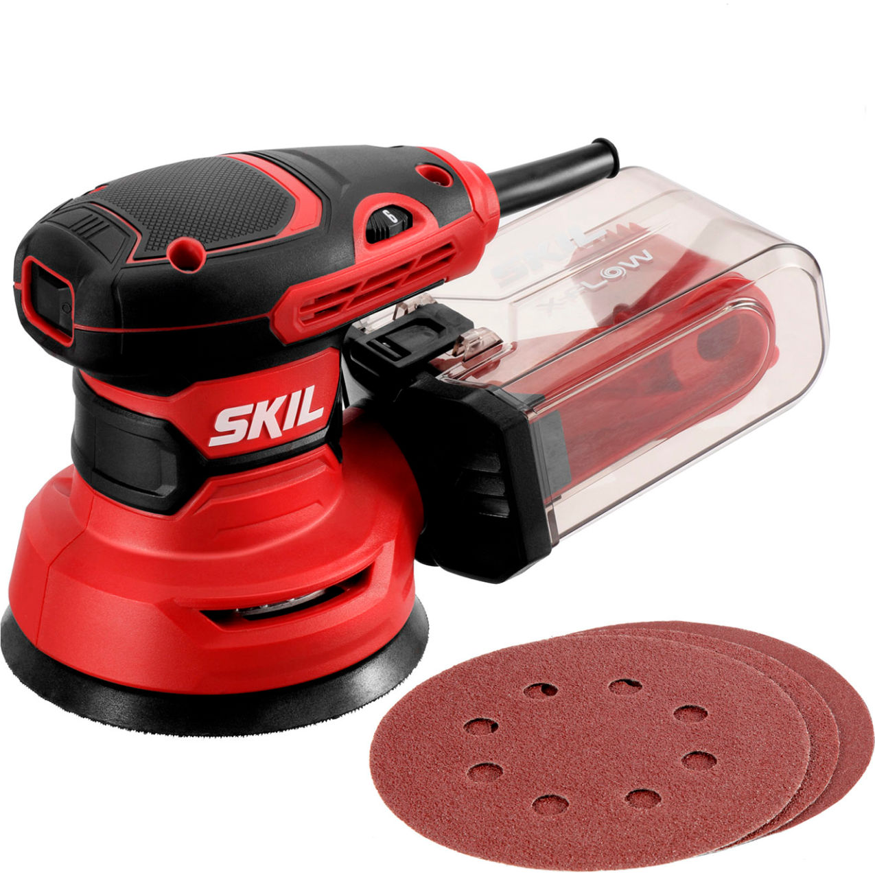 5" Corded Random Orbital Sander w/ Cyclonic Dust Box & 3 Piece Sanding Sheet, 2.8A, 120V