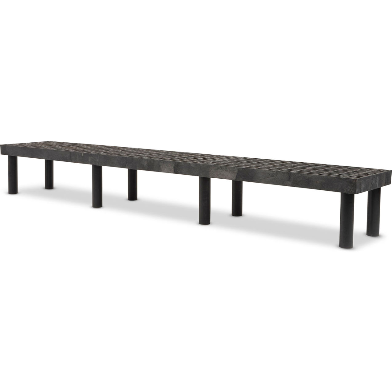 Dunnage Rack, Grid Top, 96"W x 16"D x 12"H, Black
