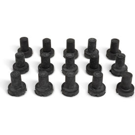 Poly-Riser Rubber Foot, 3/4"L x 3/4"W x 1"H, Pack of 15