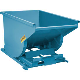 Steel Self Dumping Forklift Hopper with Bump Release, 1/2 Cu. Yd., 6000 lb. Cap., Blue