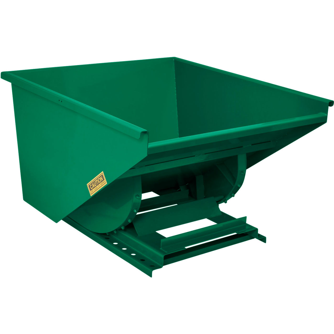 Heavy Duty Steel Self Dumping Forklift Hopper, 1-1/2 Cu. Yd., 7000 lb. Cap., Dark Green
