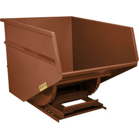 Heavy Duty Steel Self Dumping Forklift Hopper, 3 Cu. Yd., 7000 lb. Capacity, Brown