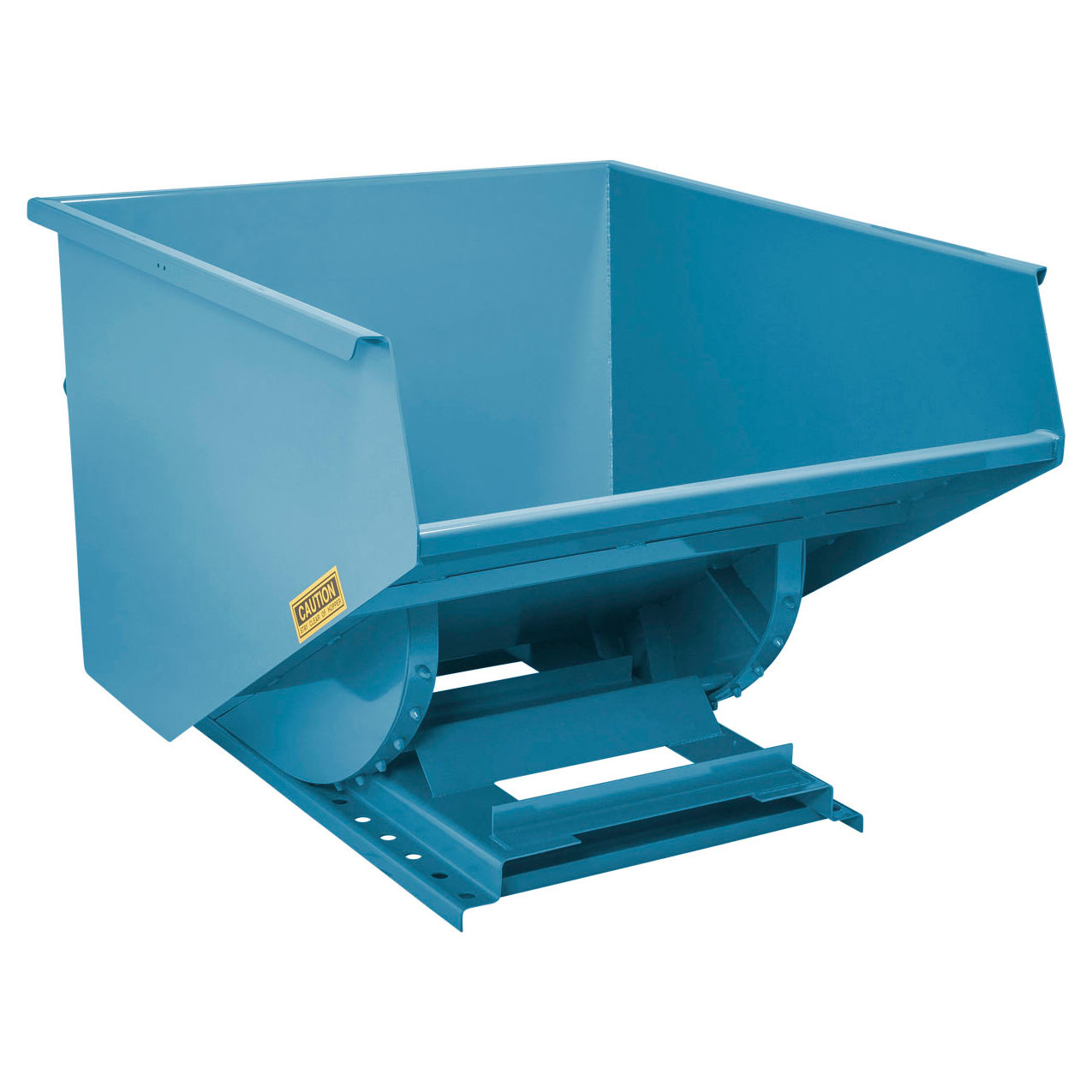 Medium Duty Steel Self Dumping Forklift Hopper, 2 Cu. Yd., 4000 lb. Capacity, Blue