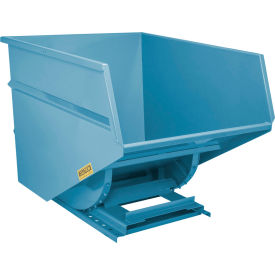 Heavy Duty Steel Self Dumping Forklift Hopper, 3 Cu. Yd., 7000 lb. Capacity, Blue